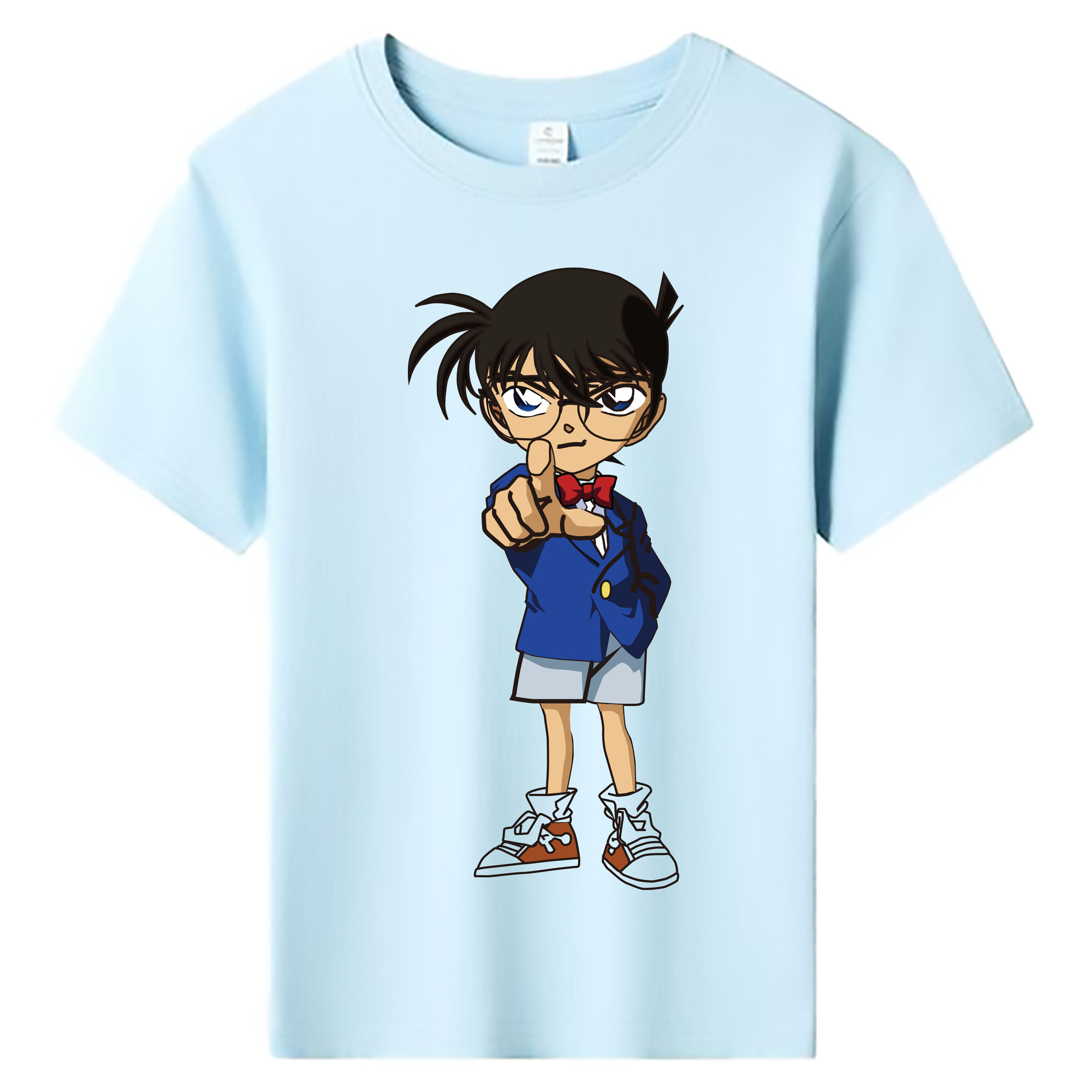 （画像用） 名探偵コナン 江戸川 コナン Detective Conan Conan Edogawa 綿100％キッズTシャツ（フロントプリント）